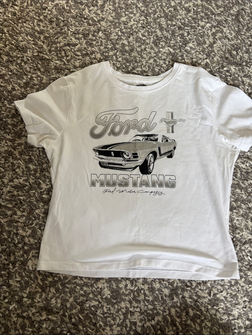 Ford White Mustang Graphic Tee for Kids